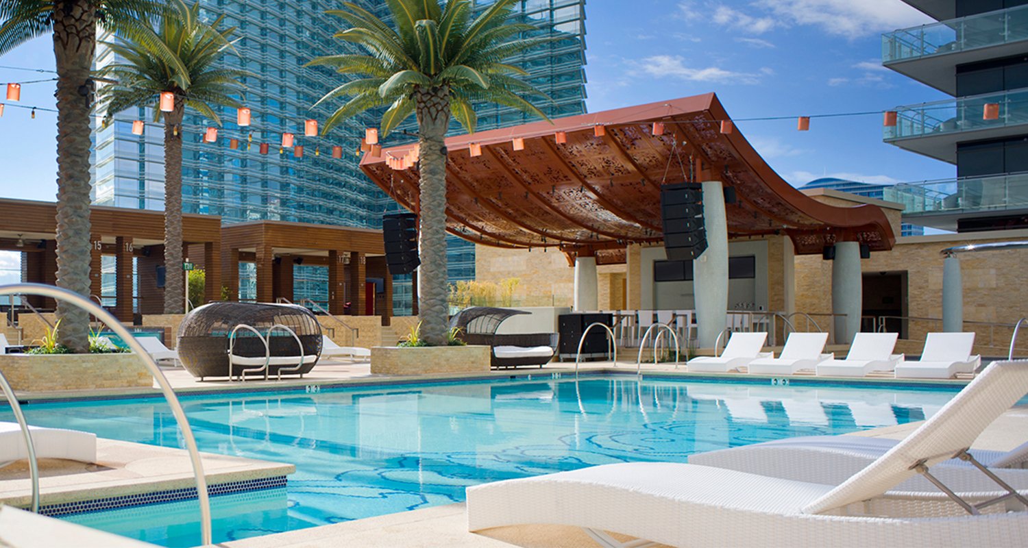 By day, Vegas parties in its pools